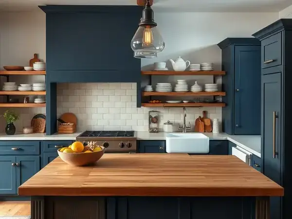 Farmhouse kitchen with island