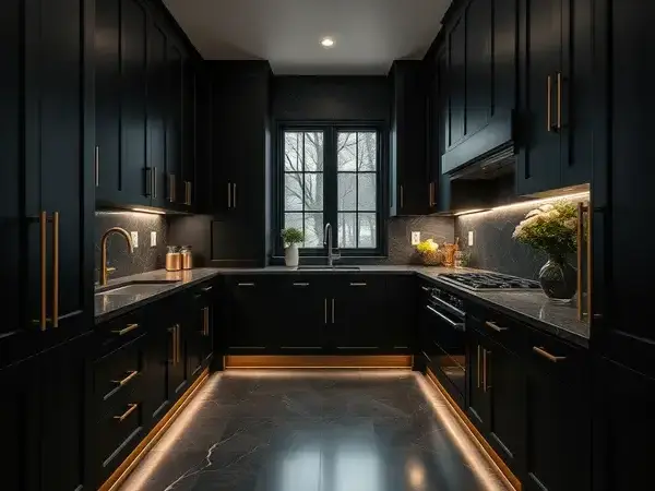 Contemporary dark kitchen